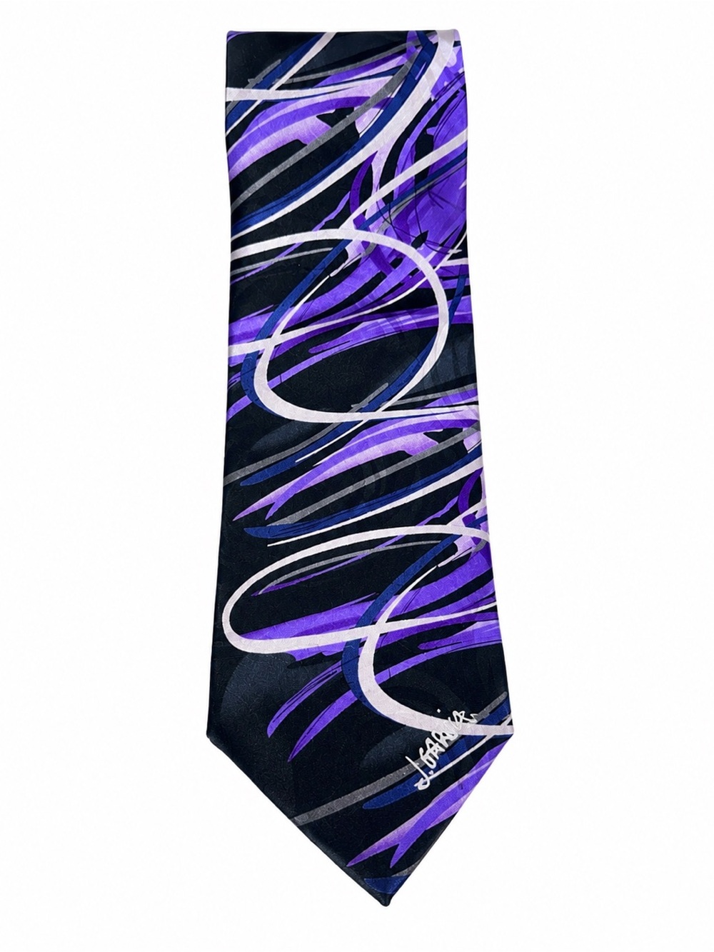 Jerry Garcia Snail Garden Artist Proof No 10 Silk Necktie Purple 61x3.5 Rare